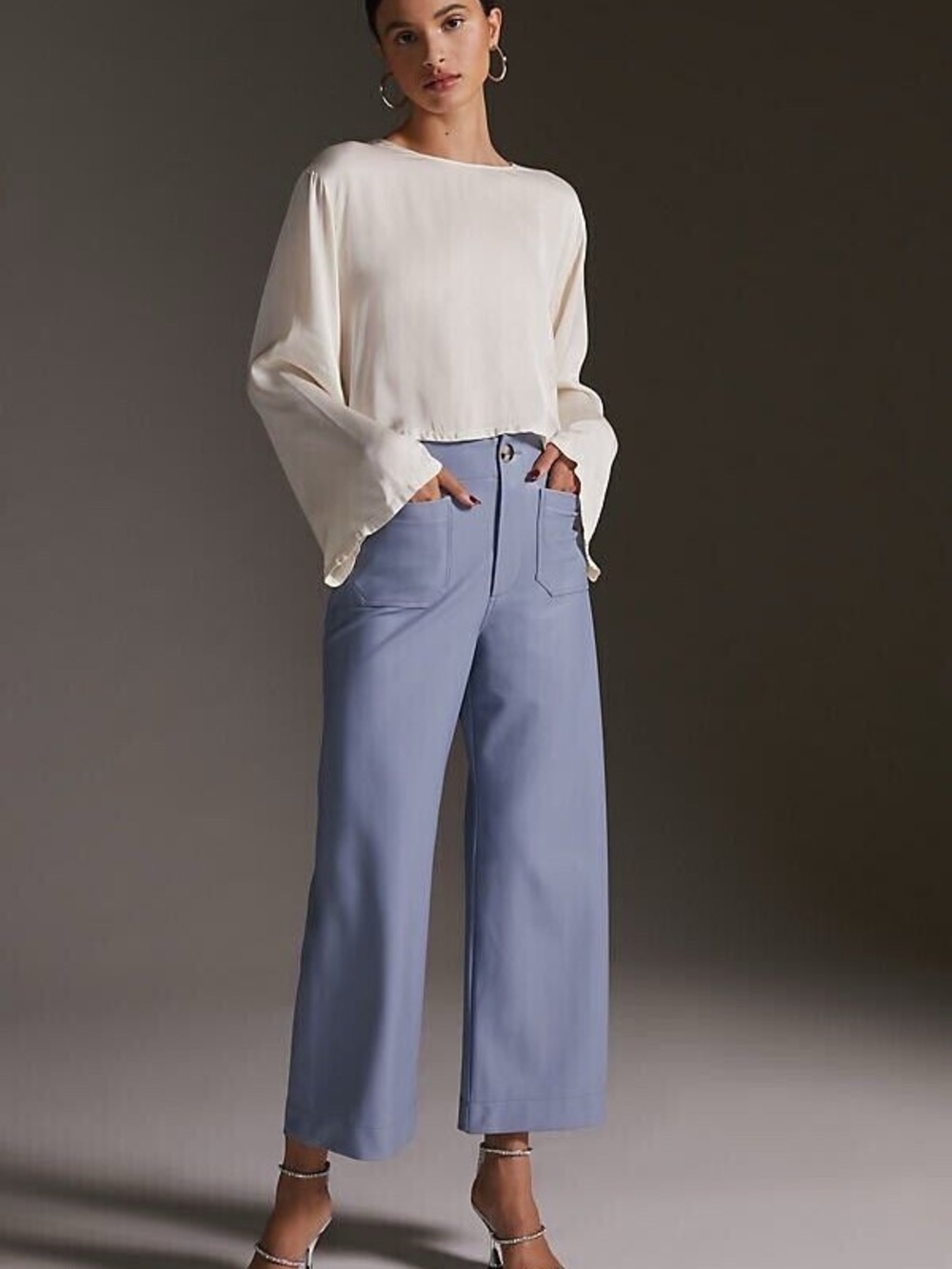 Anthropologie Maeve The Colette Faux Leather Wide Leg Pants